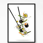 Flavourful Japanese Sushi Wall Art