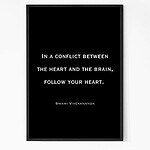 Follow Your Heart Quote Wall Art