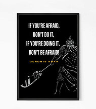 Genghis khan Motivational Quote Wall Art