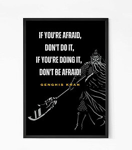 Genghis khan Motivational Quote Wall Art