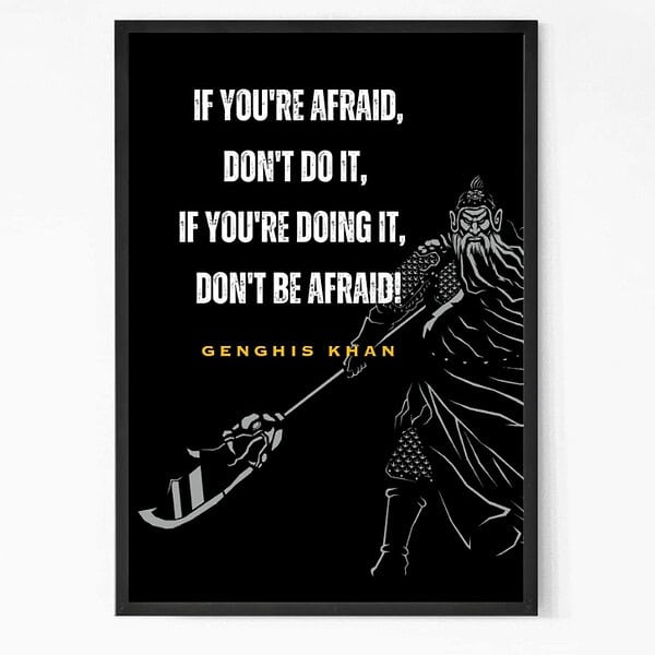 Genghis khan Motivational Quote Wall Art