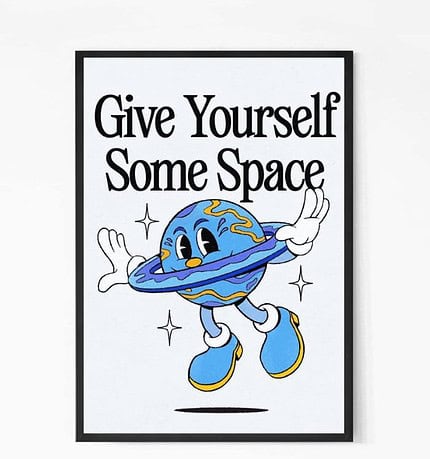 Give Some Space Quote Wall Art
