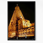 Glowing Thanjavur Temple Wall Art