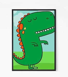 Green T-Rex Wall Art For Kid’s room