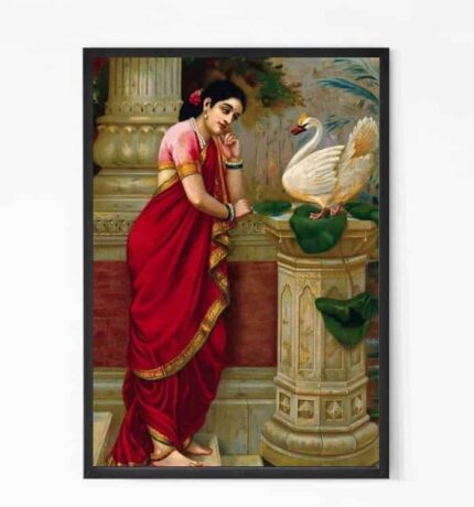Hamsa Damayanti Painting Wall Art