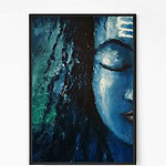 Hand painted Shiva canvas wall Art