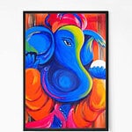Handpainted Lord Ganesh Canvas Wall Art