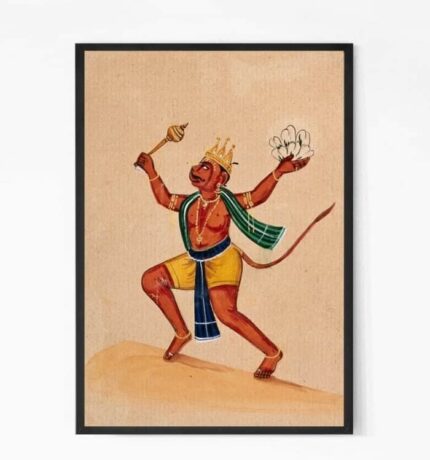 Hanuman Hand painting Wall Art
