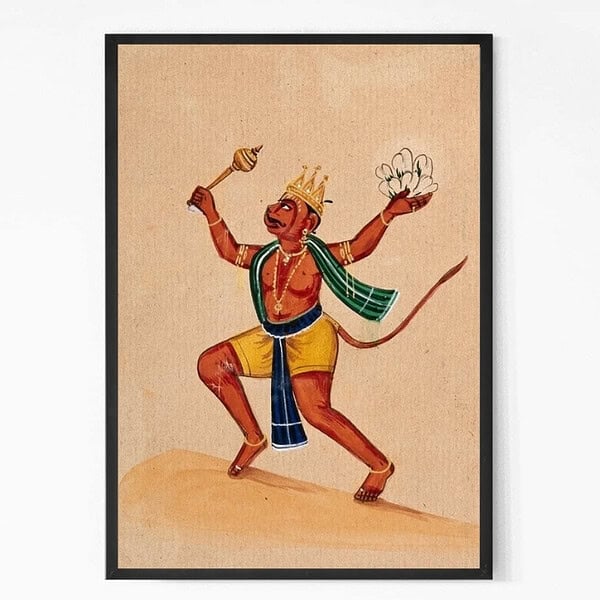 Hanuman Hand painting Wall Art