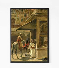 Ancient Merchants Street Painting Wall Art