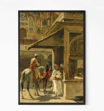 Ancient Merchants Street Painting Wall Art