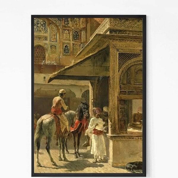 Ancient Merchants Street Painting Wall Art