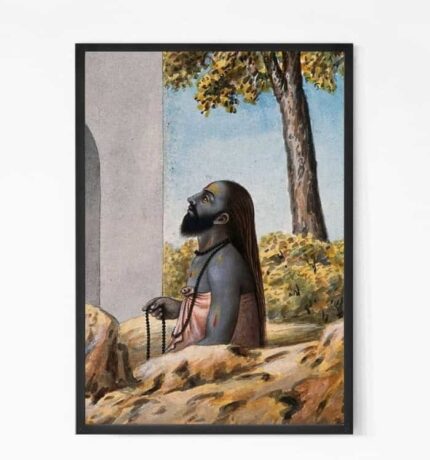 Hindu Sage Oil Painting Wall Art
