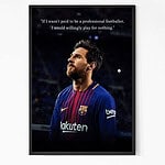 Iconic Lionel Messi Inspirational Quote Wall Art