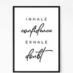 Inhale Exhale quote Wall Art