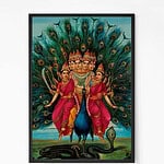 Kartikeya With Valli And Deviyani Wall Art