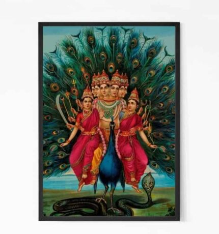 Kartikeya With Valli And Deviyani Wall Art