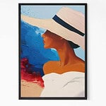 Lady With Hat Painting Wall Art