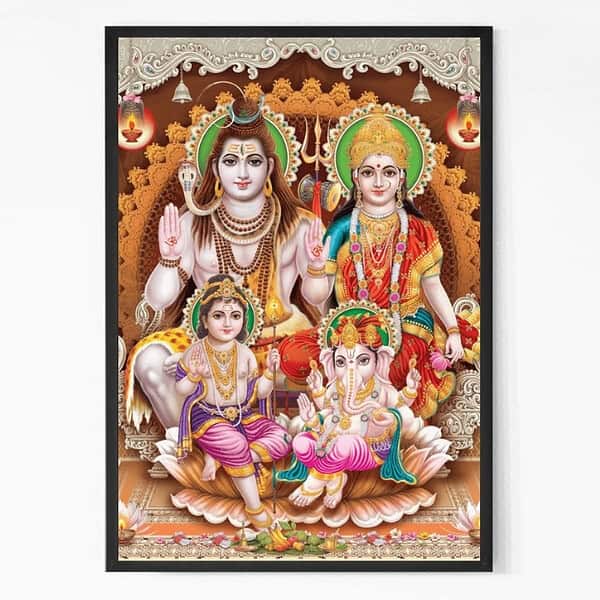 Lord Shiva Family Wall Art