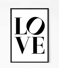 Love Typography Wall Art