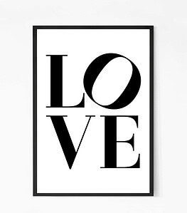 Love Typography Wall Art