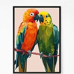 Love parrots Painting Wall Art
