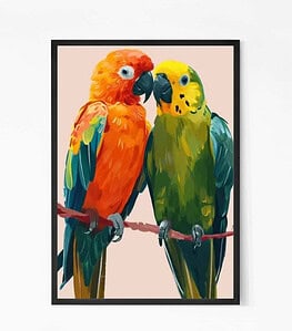 Love parrots Painting Wall Art