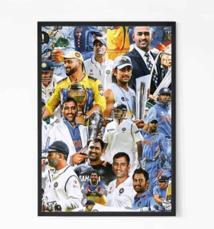 MS Dhoni Celebration Wall Art