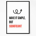 Make It Simple Motivational Quote Wall Art