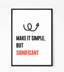 Make It Simple Motivational Quote Wall Art