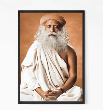 Meditating Yogi Sadhguru Wall Art2