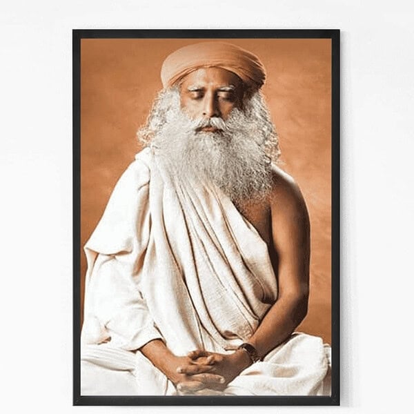 Meditating Yogi Sadhguru Wall Art2