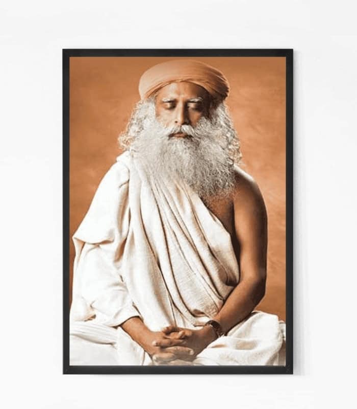 Meditating Yogi Sadhguru Wall Art2