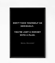 Monkey With a Plan Quote Wall Art