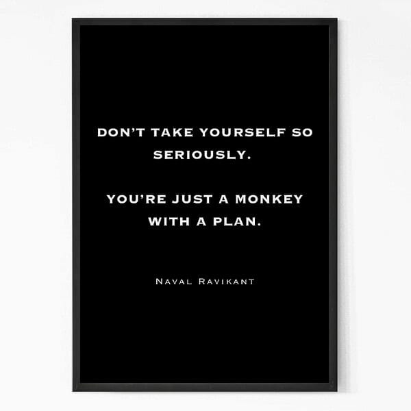 Monkey With a Plan Quote Wall Art