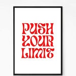 Push Your Limit Motivational Quote Wall Art