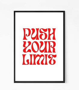 Push Your Limit Motivational Quote Wall Art