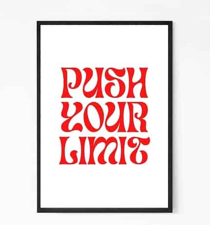 Push Your Limit Motivational Quote Wall Art