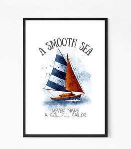 Smooth Sea Quote Wall Art