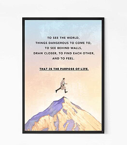 The Secret Life of Walter Mitty Quote wall art