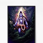 Vibrant Lord Shiva Wall Art