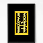Work Hard Stay Humble Motivational Quote Wall Art
