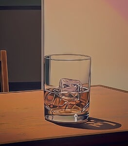 Buy Whiskey With Ice Glass Wall Art