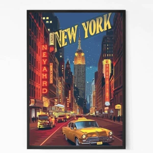 Buy Classic New York Night Wall Art