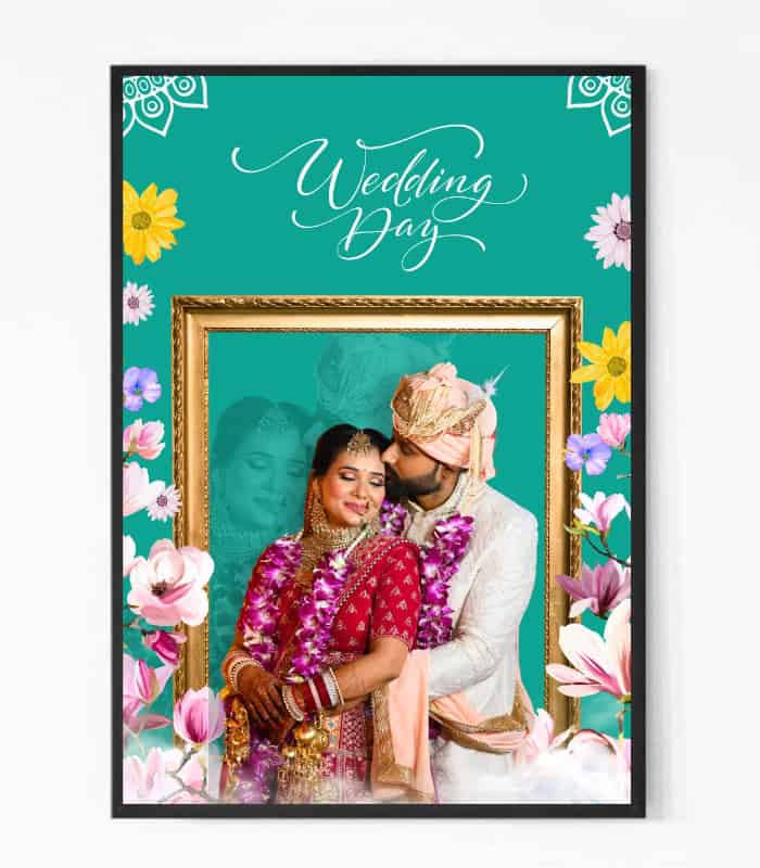 Custom Photo Frames 2 Desi Wedding Photo Frame with Colorful Background