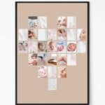 Heart Shape Baby Collage Photo Frame