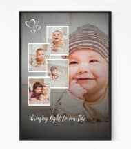 Pure Focus Baby Photo Collage Framed