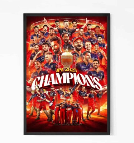 RCB IPL Champions Wall Art