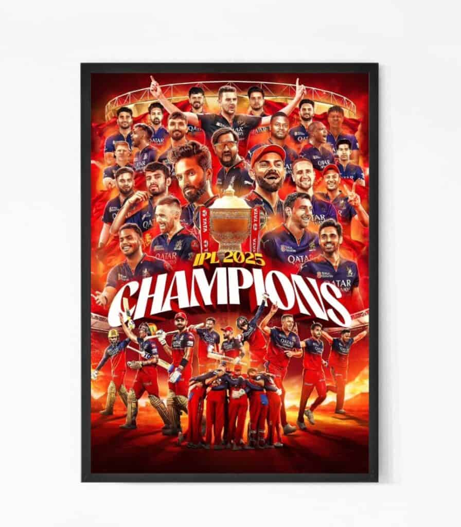 RCB IPL Champions Wall Art