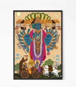 Buy Krishna Arjuna in Mahabharata War Wall Art